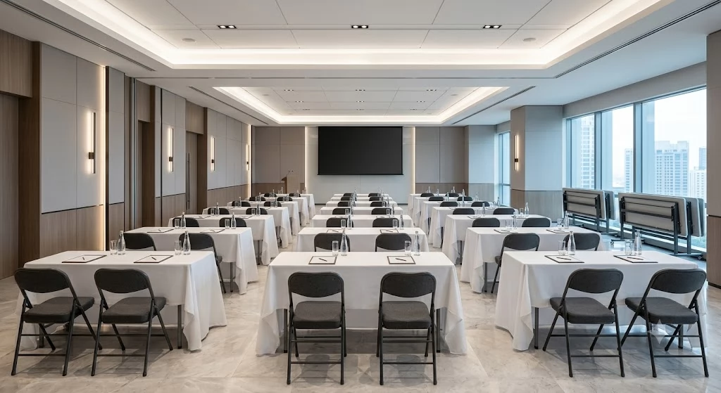 Sewa Meja IBM Jakarta Barat | Rental Meja IBM Lipat Profesional untuk Seminar & Event